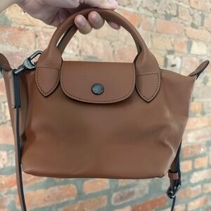 Longchamp LE PLIAGE XTRA XS POUCH in Cognac Leather